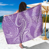Polynesia Plumeria Lei Sarong Periwinkle Curves Motif