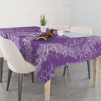 Polynesia Plumeria Lei Tablecloth Periwinkle Curves Motif