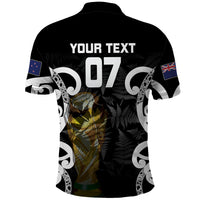 New Zealand Football WC2026 Custom Black Polo Shirt Silver Fern LT7 - Polynesian Pride