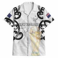 New Zealand WC2026 Custom White Hawaiian Shirt Silver Fern LT7 White - Polynesian Pride