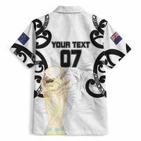 New Zealand WC2026 Custom White Hawaiian Shirt Silver Fern LT7 - Polynesian Pride