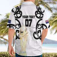 New Zealand WC2026 Custom White Hawaiian Shirt Silver Fern LT7 - Polynesian Pride