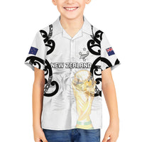 New Zealand WC2026 Custom White Kid Hawaiian Shirt Silver Fern LT7 Kid White - Polynesian Pride