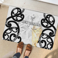 New Zealand WC2026 White Rubber Doormat Silver Fern