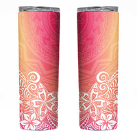 Polynesia Skinny Tumbler Plumeria Pink Gradient Curves