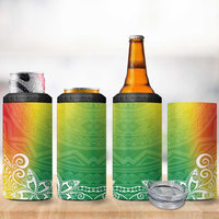 Polynesia 4 in 1 Can Cooler Tumbler Plumeria Reggae Curves