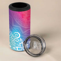 Polynesia 4 in 1 Can Cooler Tumbler Plumeria Galaxy Gradient Curves