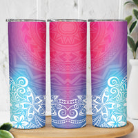 Polynesia Skinny Tumbler Plumeria Galaxy Gradient Curves