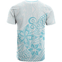 Polynesia T Shirt Plumeria Turquoise Curves LT7 - Polynesian Pride