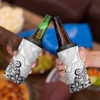 Polynesia 4 in 1 Can Cooler Tumbler Plumeria White Curves