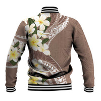 Aloha Hawaii Festive Baseball Jacket Frangipani Lace Classic - Beige
