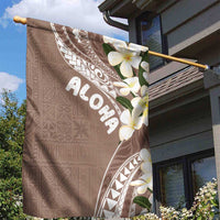 Aloha Hawaii Festive Garden Flag Frangipani Lace Classic - Beige