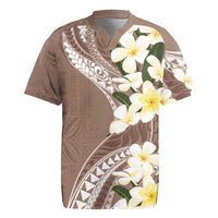 Aloha Hawaii Festive Rugby Jersey Frangipani Lace Classic - Beige