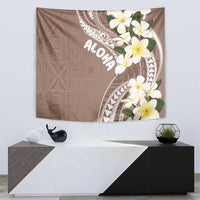 Aloha Hawaii Festive Tapestry Frangipani Lace Classic - Beige