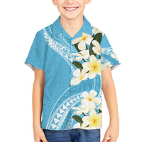 Aloha Hawaii Festive Family Matching Long Sleeve Bodycon Dress and Hawaiian Shirt Frangipani Lace Classic - Turquoise LT7 Son's Shirt Turquoise - Polynesian Pride