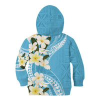 Aloha Hawaii Festive Kid Hoodie Frangipani Lace Classic - Turquoise