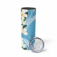 Aloha Hawaii Festive Skinny Tumbler Frangipani Lace Classic - Turquoise