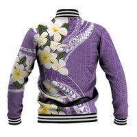 Aloha Hawaii Festive Baseball Jacket Frangipani Lace Classic - Lavender