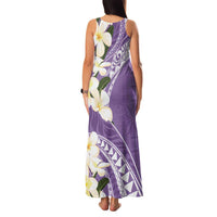 Aloha Hawaii Festive Family Matching Tank Maxi Dress and Hawaiian Shirt Frangipani Lace Classic - Lavender