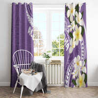 Aloha Hawaii Festive Window Curtain Frangipani Lace Classic - Lavender