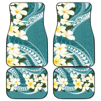 Aloha Hawaii Festive Car Mats Frangipani Lace Classic - Teal