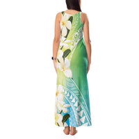 Aloha Hawaii Festive Tank Maxi Dress Frangipani Lace Classic - Summer Vibes