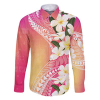 Aloha Hawaii Festive Family Matching Long Sleeve Bodycon Dress and Hawaiian Shirt Frangipani Lace Classic - Spring Vibes LT7 Dad's Shirt - Long Sleeve Colorful - Polynesian Pride