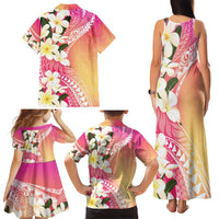 Aloha Hawaii Festive Family Matching Tank Maxi Dress and Hawaiian Shirt Frangipani Lace Classic - Spring Vibes