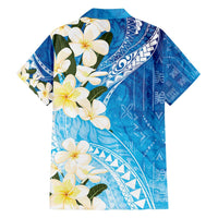 Aloha Hawaii Festive Family Matching Long Sleeve Bodycon Dress and Hawaiian Shirt Frangipani Lace Classic - Oceanic LT7 - Polynesian Pride