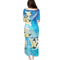Aloha Hawaii Festive Family Matching Puletasi and Hawaiian Shirt Frangipani Lace Classic - Oceanic LT7 - Polynesian Pride