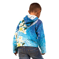 Aloha Hawaii Festive Kid Hoodie Frangipani Lace Classic - Oceanic