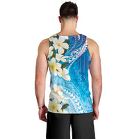 Aloha Hawaii Festive Men Tank Top Frangipani Lace Classic - Oceanic