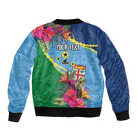 Personalized Malampa Fiji Day Together We Grow Bomber Jacket Special Tapa Mix - Polynesian Pride