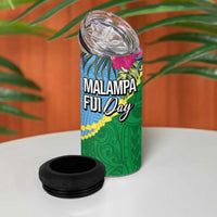 Personalized Malampa Fiji Day Together We Grow 4 in 1 Can Cooler Tumbler Special Tapa Mix - Polynesian Pride