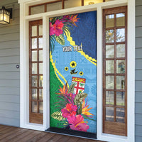 Personalized Malampa Fiji Day Together We Grow Door Cover Special Tapa Mix - Polynesian Pride