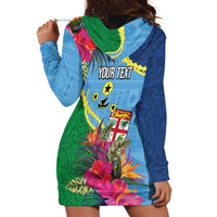 Personalized Malampa Fiji Day Together We Grow Hoodie Dress Special Tapa Mix - Polynesian Pride