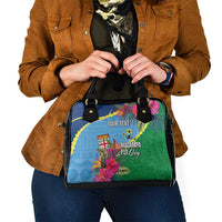 Personalized Malampa Fiji Day Together We Grow Shoulder Handbag Special Tapa Mix - Polynesian Pride