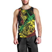 Personalised Reggae Jawaiian Festive Men Tank Top Mix Polynesian