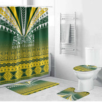 Cook Islands Rugby Bathroom Set Kuki Avaiki LT7 Bathroom Set (4 pcs) Yellow Green - Polynesian Pride