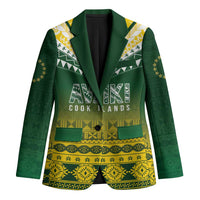 Cook Islands Rugby Custom Blazer Kuki Avaiki LT7 Unisex Yellow Green - Polynesian Pride