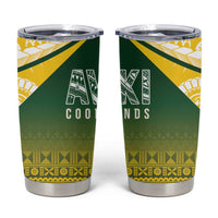 Cook Islands Rugby Tumbler Cup Kuki Avaiki LT7 Yellow Green - Polynesian Pride