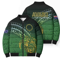 Cook Islands Rugby Kuki Avaiki Bomber Puffer Jacket Tribal Turtle LT7 - Polynesian Pride