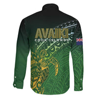 Cook Islands Rugby Kuki Avaiki Family Matching Off The Shoulder Long Sleeve Dress and Hawaiian Shirt Tribal Turtle LT7 - Polynesian Pride