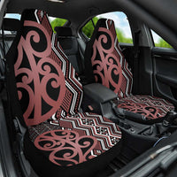 Maori Taniko Patterns Car Seat Cover Brown Patiki Motifs Mix Whakairo Ngaru