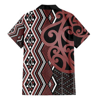 Maori Taniko Patterns Family Matching Mermaid Dress and Hawaiian Shirt Brown Patiki Motifs Mix Whakairo Ngaru LT7 - Polynesian Pride