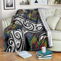 Aotearoa Takatapui Pride Blanket Rainbow Butterfly - Free To Love