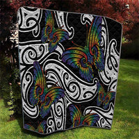 Aotearoa Takatapui Pride Quilt Rainbow Butterfly - Free To Love LT7 - Polynesian Pride