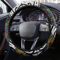 Aotearoa Takatapui Pride Steering Wheel Cover Rainbow Butterfly - Free To Love