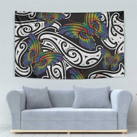 Aotearoa Takatapui Pride Tapestry Rainbow Butterfly - Free To Love
