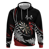 New Zealand Darts Personalised Hoodie Silver Fern Dynamic
